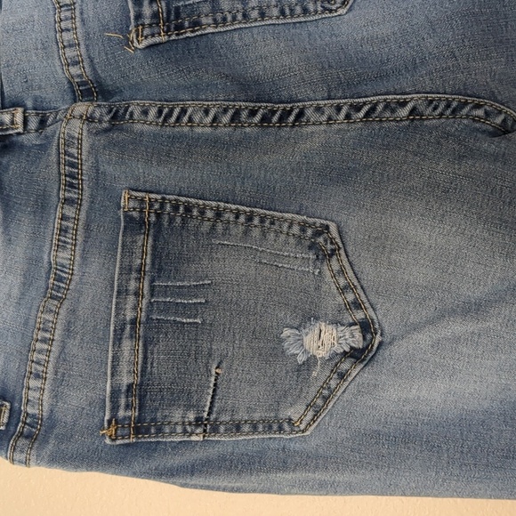 24 William Rast Jeans Distressed Frayed Raw Hem Blue Denim - Picture 9 of 17